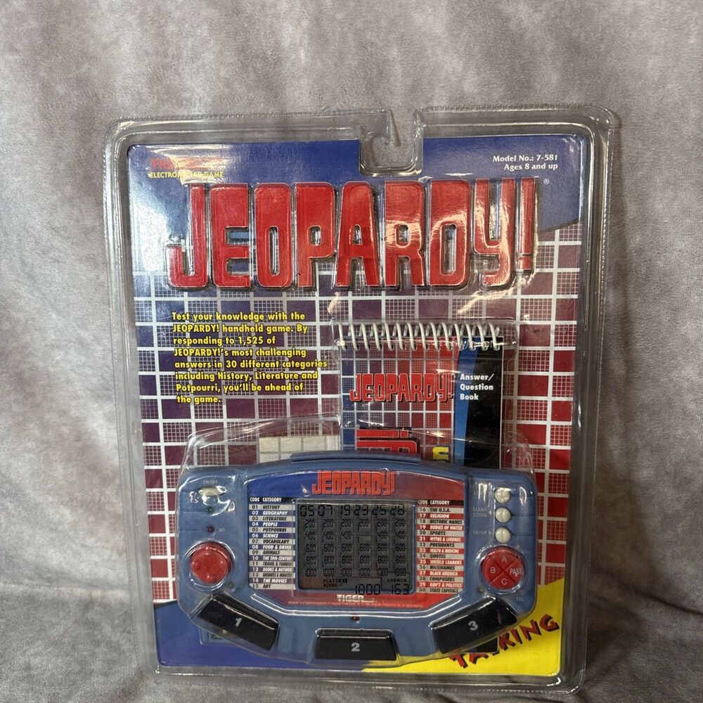 Vintage 1995 Jeopardy Electronic LCD Handheld Game Tiger Electronics New Sealed